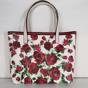 Italy Luxury Print Travel Shoulder Bag Floral Textured-Leather handbag
