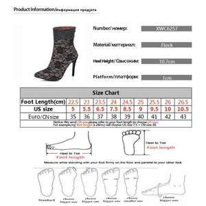 Rhinestone Lace Ankle Boot
