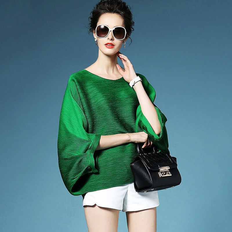High Quality Pleated T Shirt