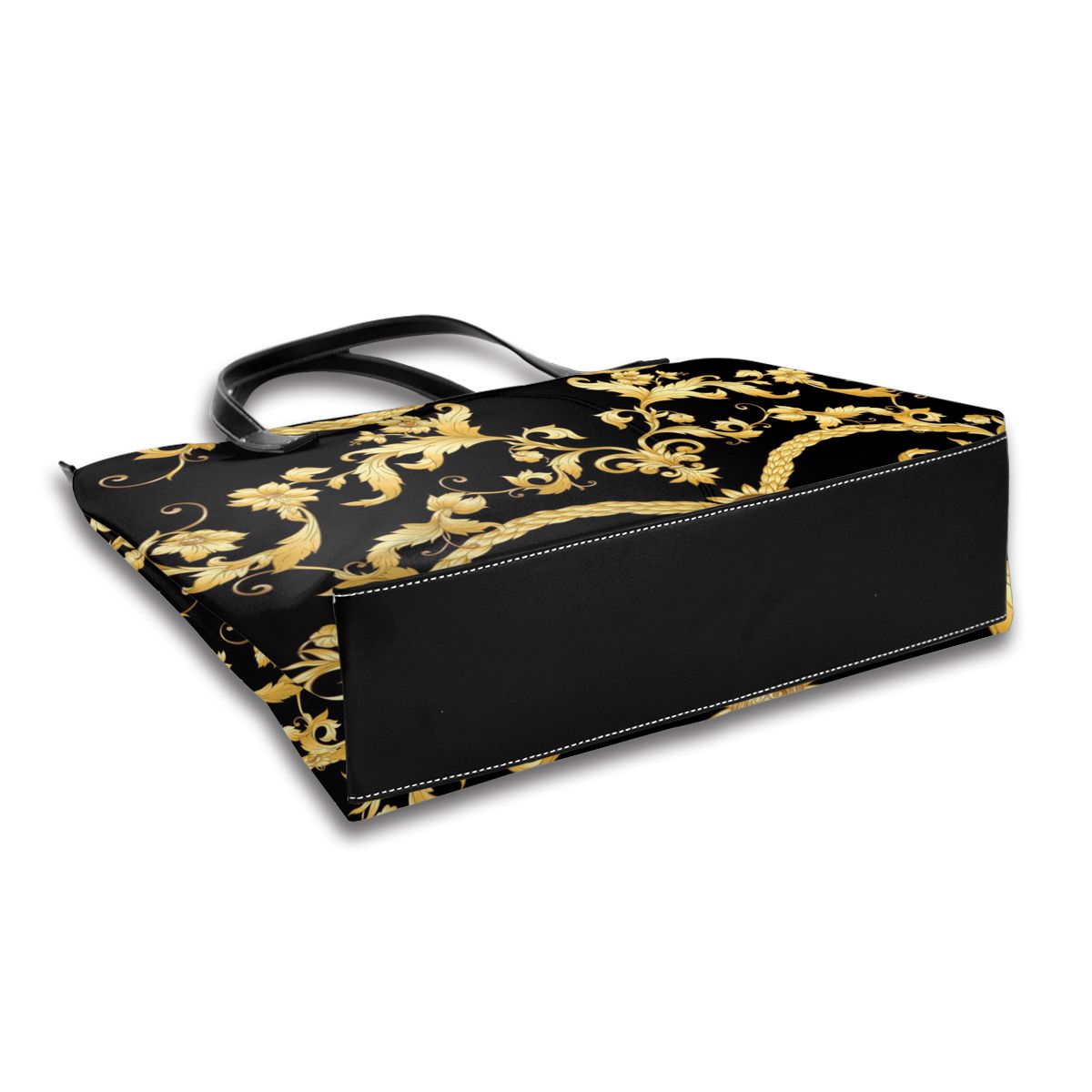 Luxury Vintage Golden Flower Tote Bag