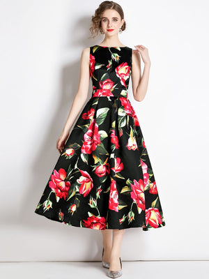 Jacquard Floral Dress