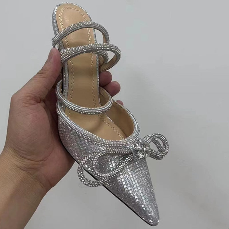 Glitter Crystal Rhinestones Bowknot Shoes