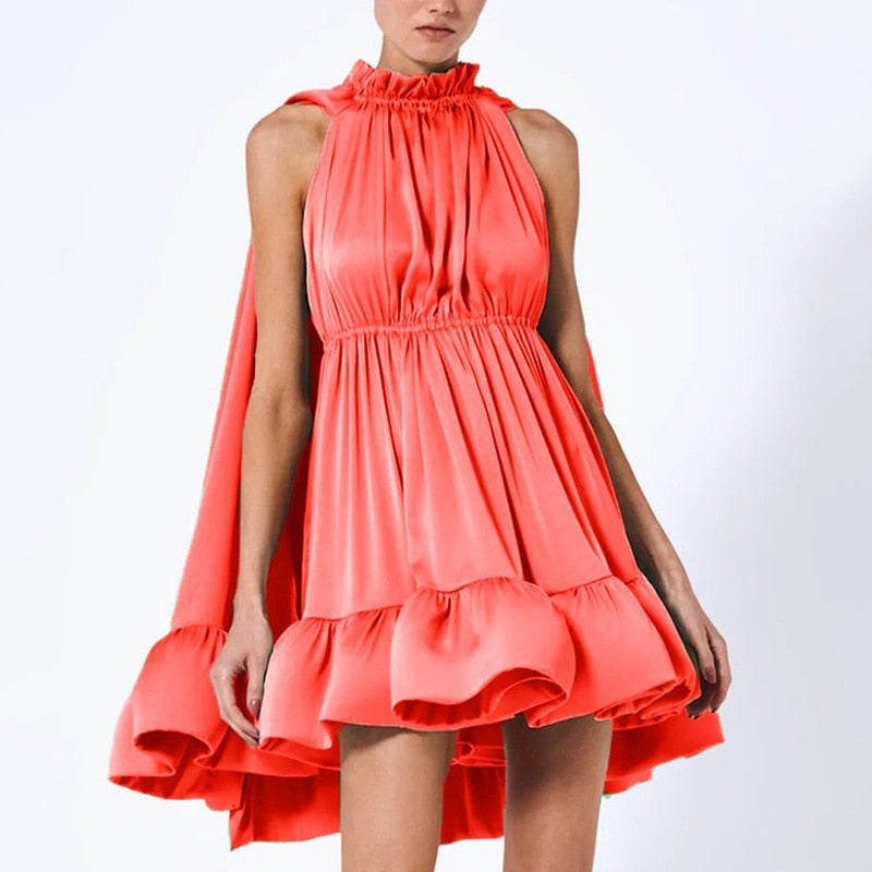 Ruffles Pleasted Mini Dress