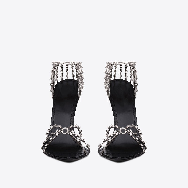 Luxury Rhinestones Chains Designer Sandals