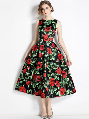 Jacquard Floral Dress