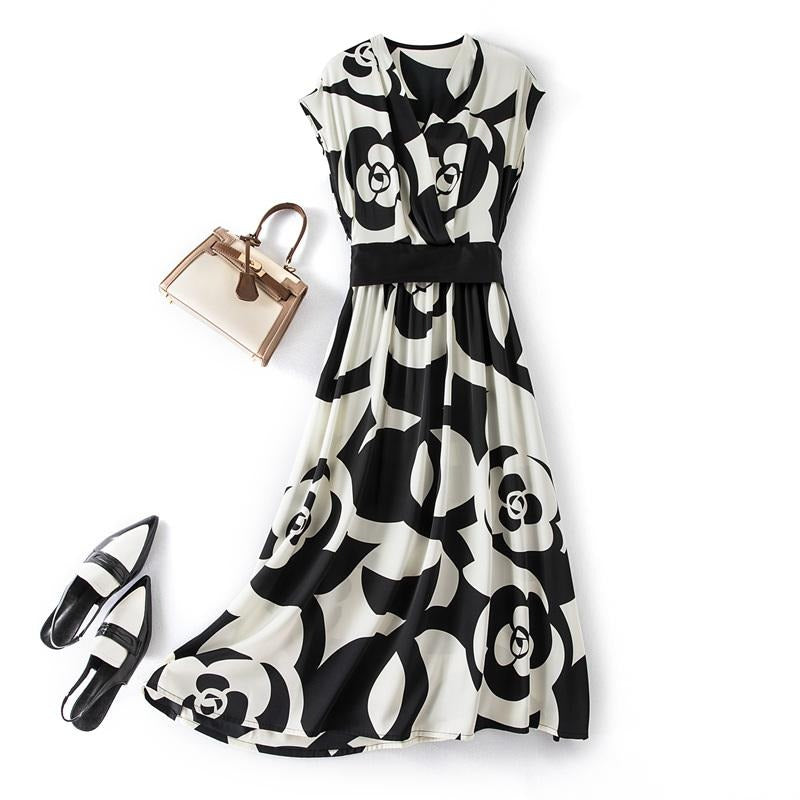 Elegant French Chiffon Dress Size: L/XL/XXL/3XL/4XL