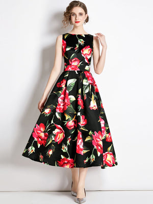 Jacquard Floral Dress
