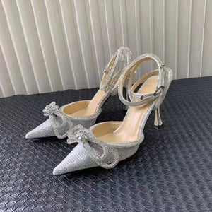 Glitter Crystal Rhinestones Bowknot Shoes