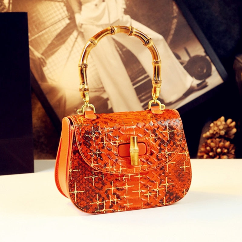 Luxury Bamboo Joint Saddle Bag