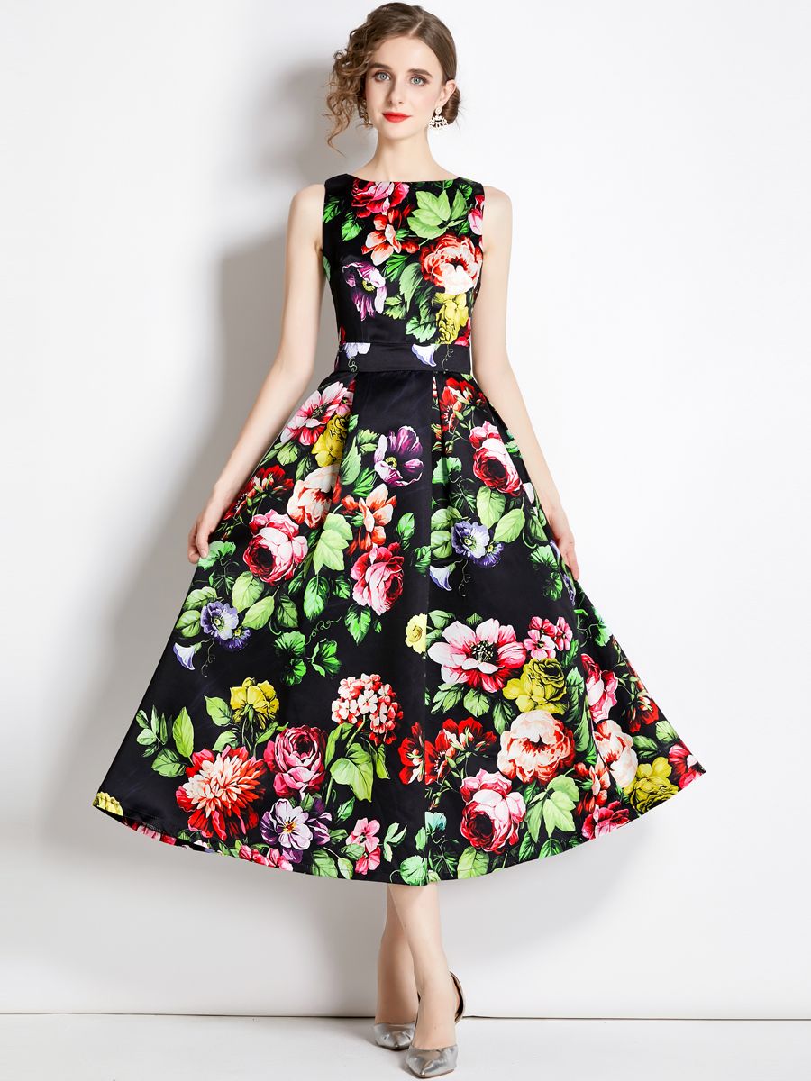 Jacquard Floral Dress