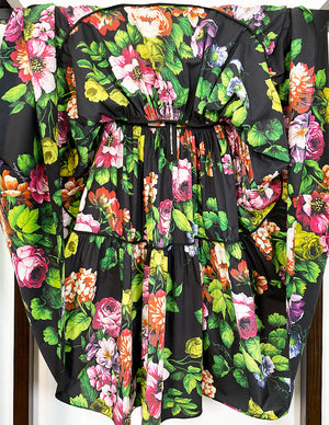 High Quality Designer Vintage Floral Print !00% Cotton Skirt