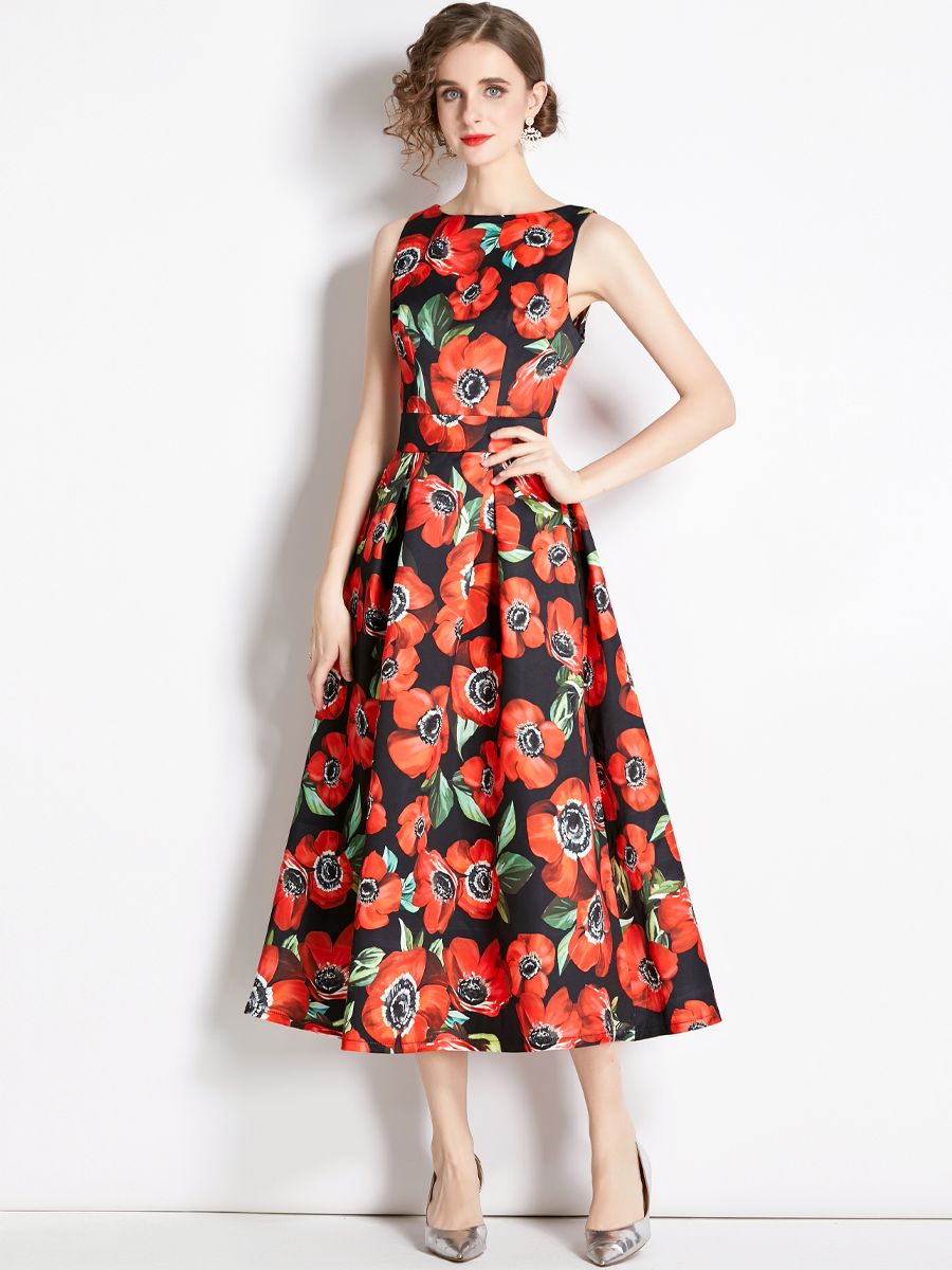 Jacquard Floral Dress