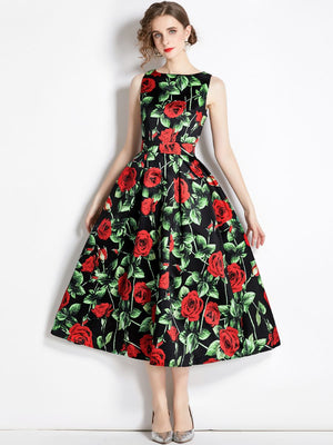 Jacquard Floral Dress