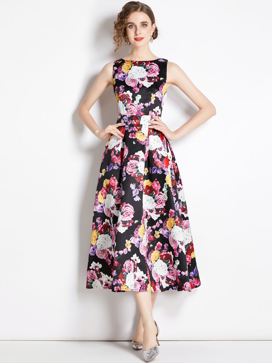 Jacquard Floral Dress