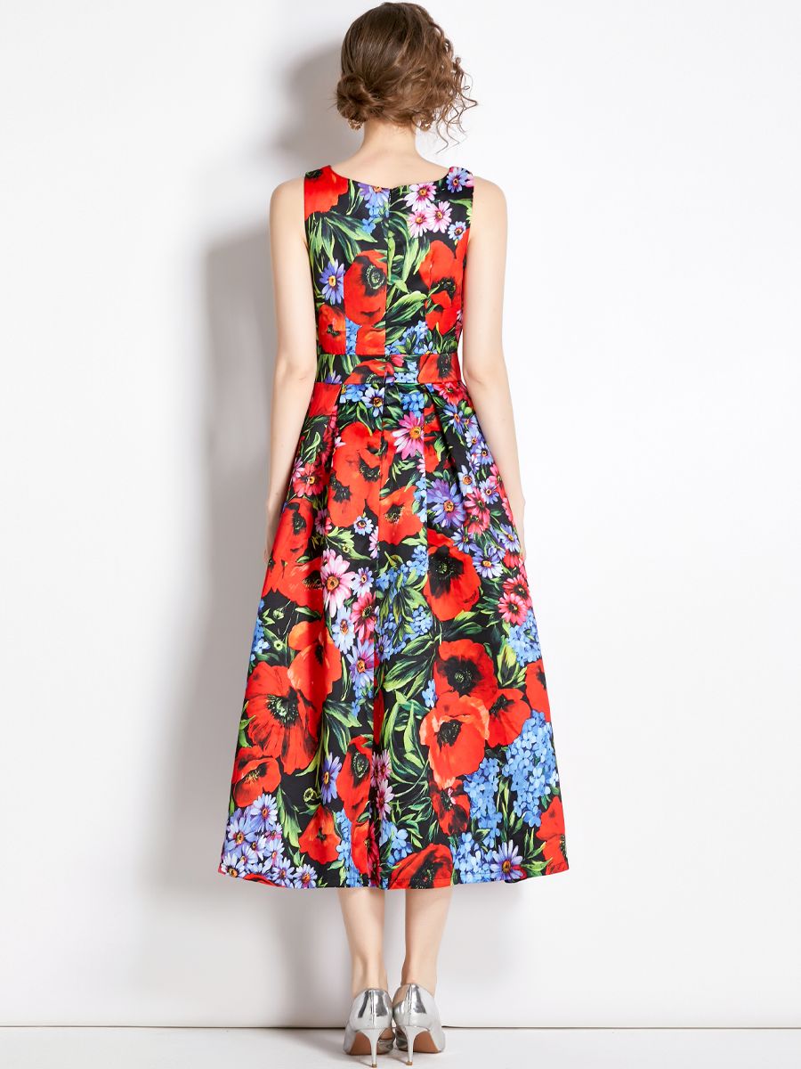 Jacquard Floral Dress