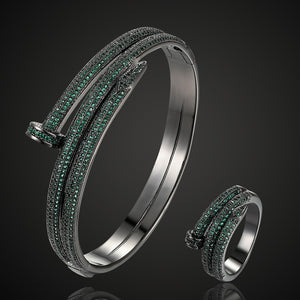 Copper Love Bangle Ring Set