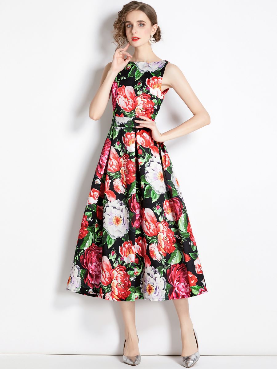Jacquard Floral Dress
