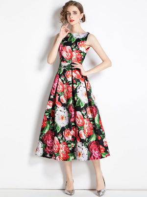 Jacquard Floral Dress