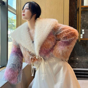 French Chic Faux Fur Jacket