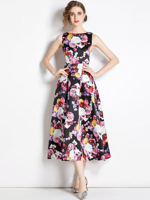 Jacquard Floral Dress