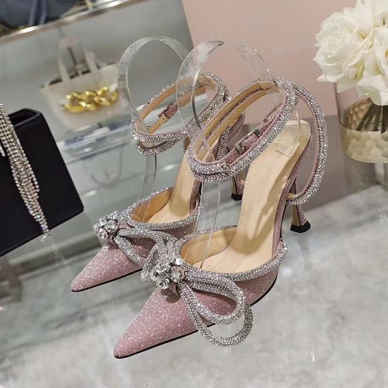 Glitter Crystal Rhinestones Bowknot Shoes