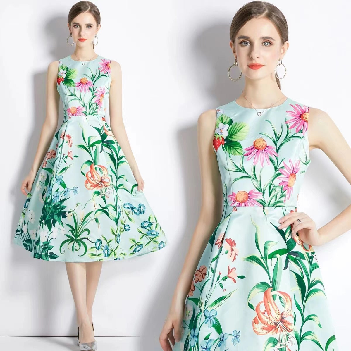 Designer High Quality Leopard Print Dresses