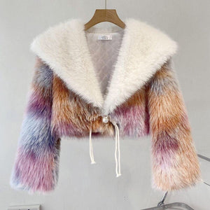 French Chic Faux Fur Jacket