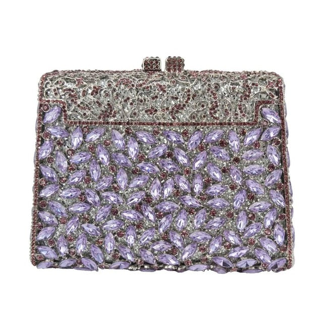 Silver Box Diamond Chrystal Handbag