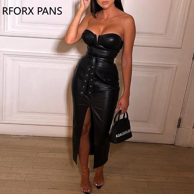 Lanon Slit Tube dress
