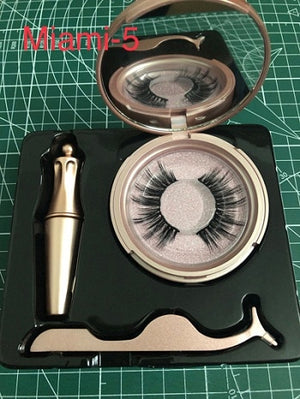 Magnetic Eyelashes, Eyeliner, Tweezer Set