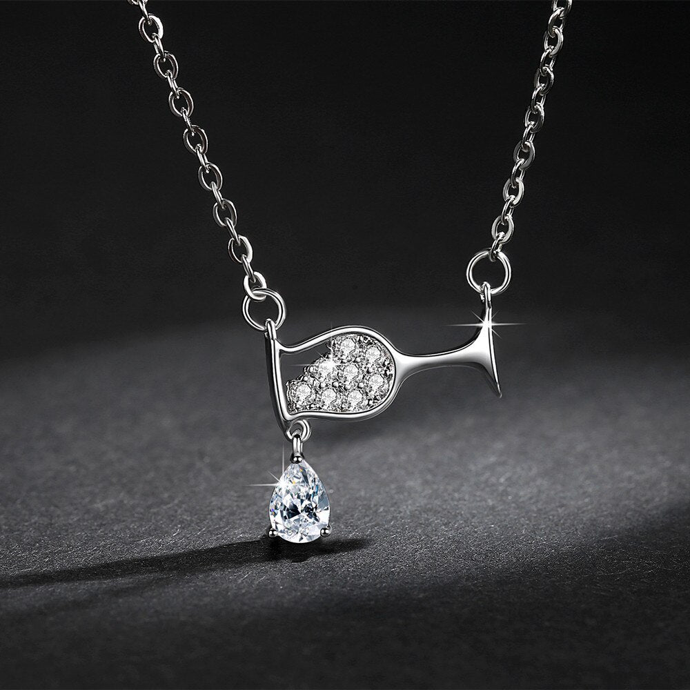 Wine Drop Necklace