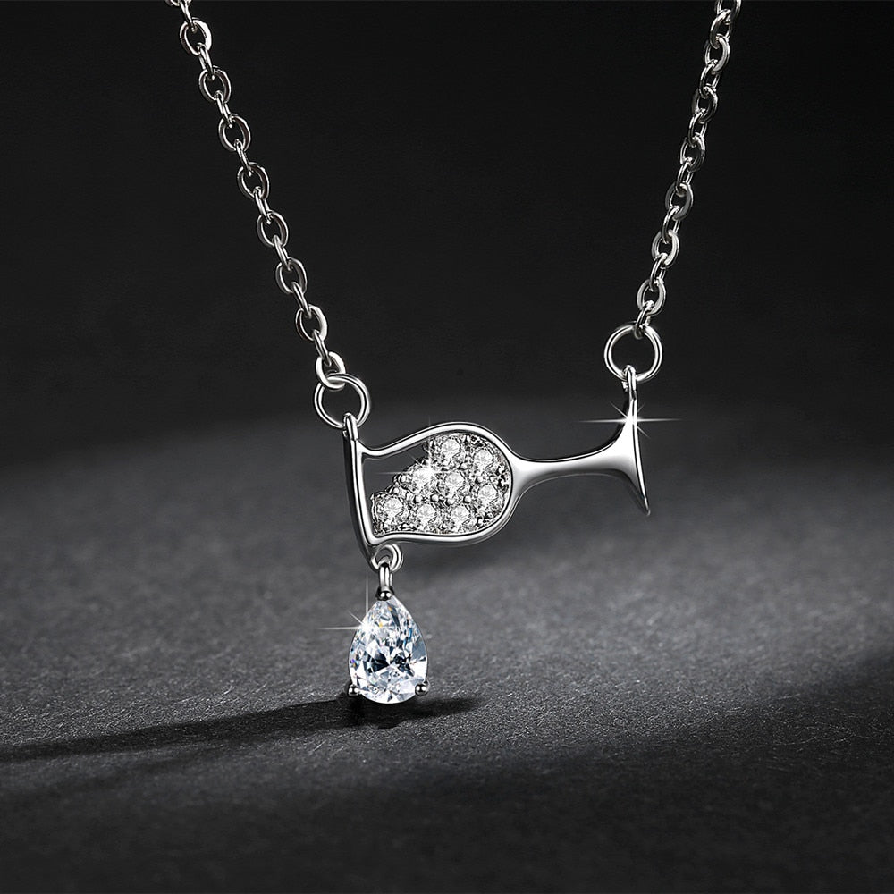Wine Drop Necklace
