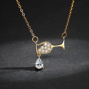 Wine Drop Necklace