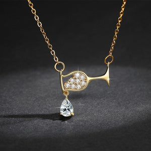 Wine Drop Necklace