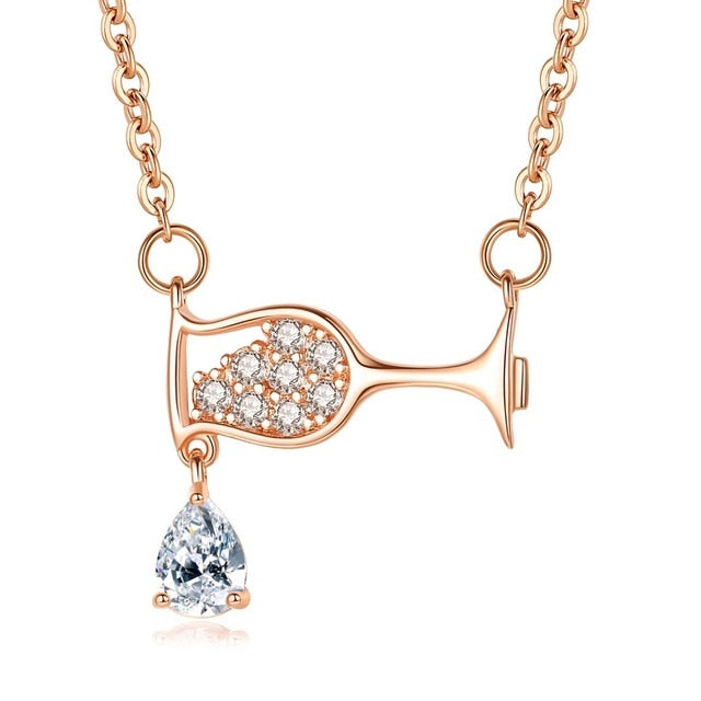 Wine Drop Necklace