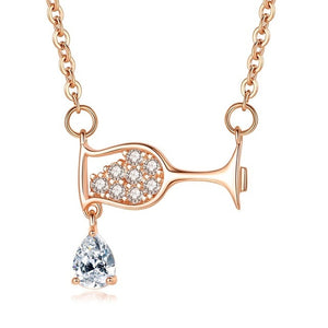 Wine Drop Necklace
