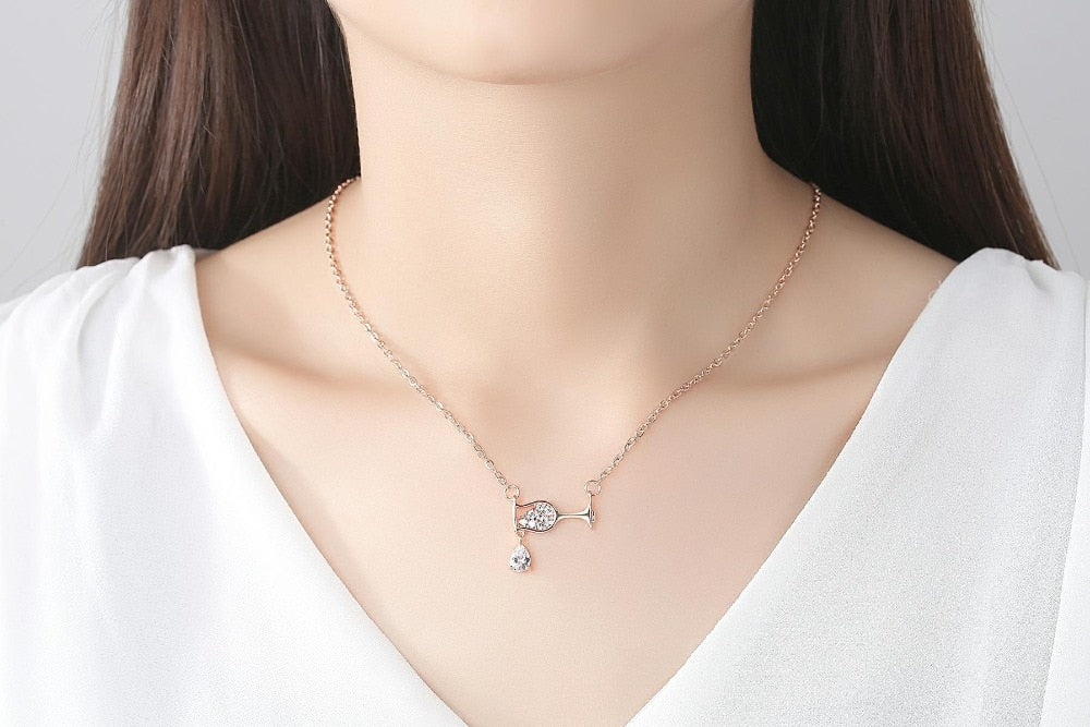 Wine Drop Necklace