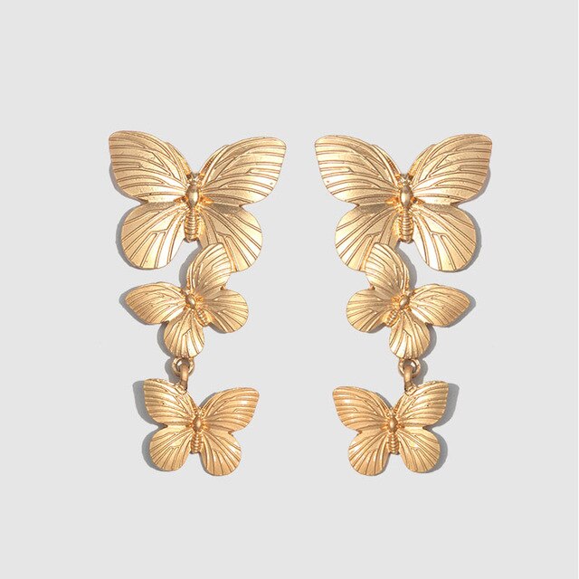 Butterflies Drop Earring