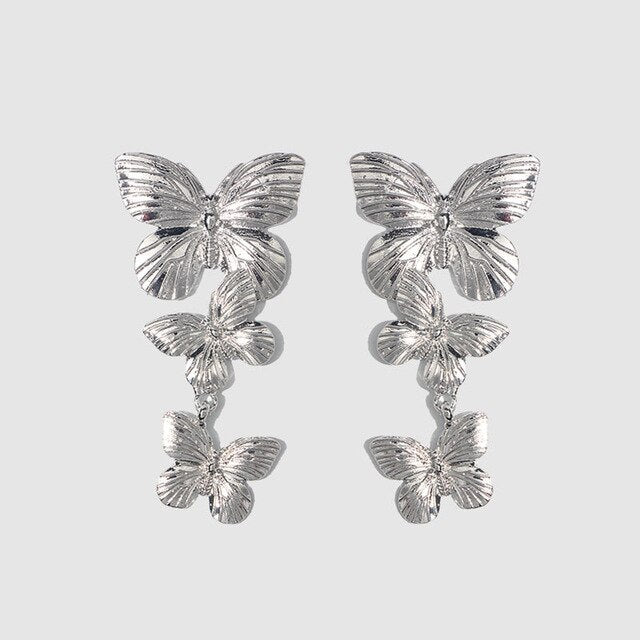 Butterflies Drop Earring