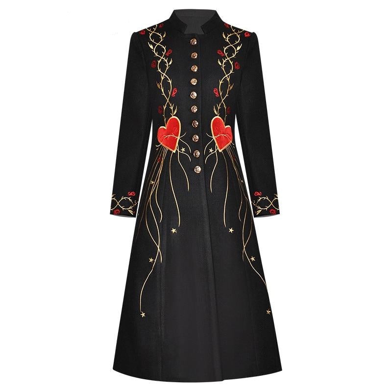 Wooden Embroidery Coat