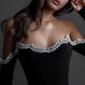 Sexy Black Off Shoulder Sweetheart Valentine Dress