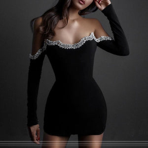 Sexy Black Off Shoulder Sweetheart Valentine Dress
