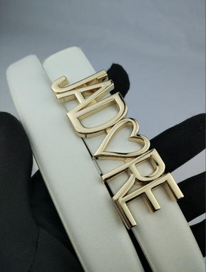 Multi Color Lovers Heart Buckle Leather Belt