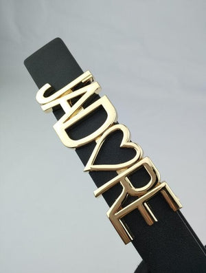 Multi Color Lovers Heart Buckle Leather Belt