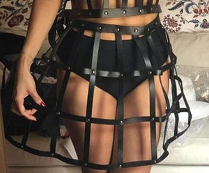 Handmade Leather Caged Skirt