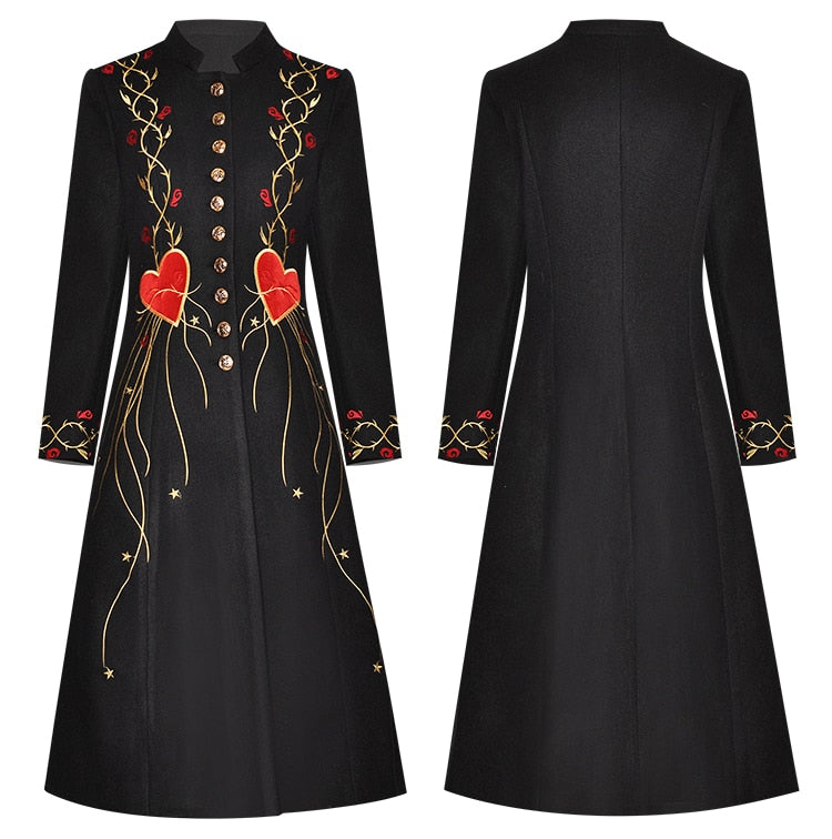Wooden Embroidery Coat