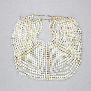 European Multi Layer Pearl Hollow Our Shawl