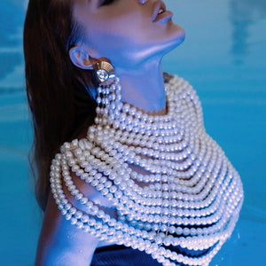 European Multi Layer Pearl Hollow Our Shawl