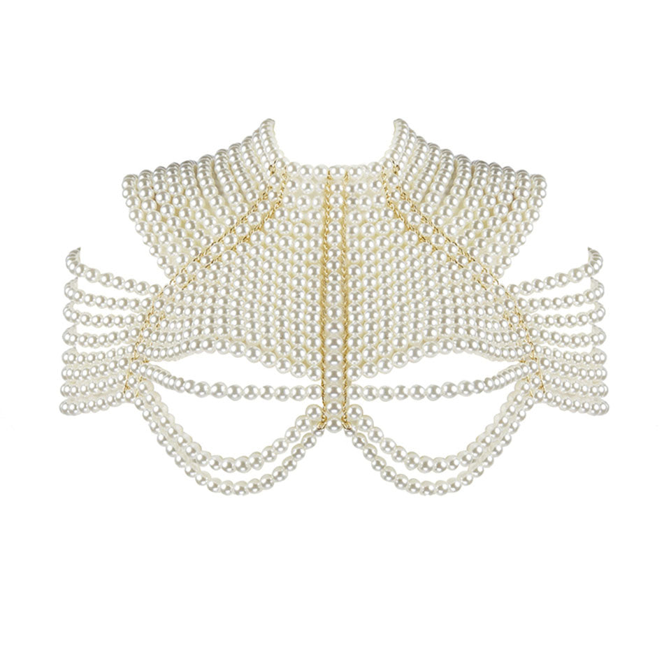 European Multi Layer Pearl Hollow Our Shawl