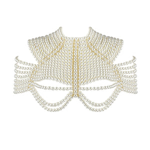 European Multi Layer Pearl Hollow Our Shawl